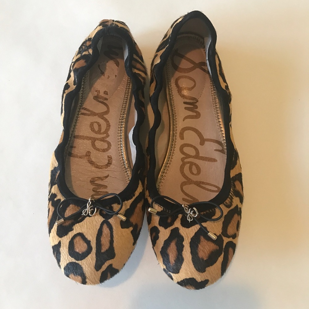 Sam Edelman Leopard Ballerinas Size 8